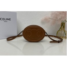 Celine CROSSBODY OVAL PURSE IN Tan SMOOTH CALFSKIN Celine CROSSBODY OVAL PURSE IN Tan SMOOTH CALFSKIN