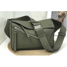 Loewe Small Puzzle Bumbag in Khaki Green classic calfskin Loewe Small Puzzle Bumbag in Khaki Green classic calfskin