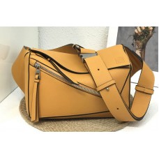 Loewe Small Puzzle Bumbag in Sunflower classic calfskin