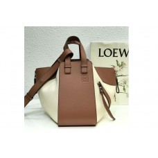 Loewe Small Hammock bag in Tan/Ecru canvas and calfskin Loewe Small Hammock bag in Tan/Ecru canvas and calfskin