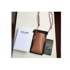 Celine Phone Pouch in Tan Smooth Lambskin Celine Phone Pouch in Tan Smooth Lambskin