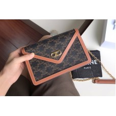 Celine MAILLON TRIOMPHE WALLET on Brown triomphe canvas and calfskin Celine MAILLON TRIOMPHE WALLET on Brown triomphe canvas and calfskin