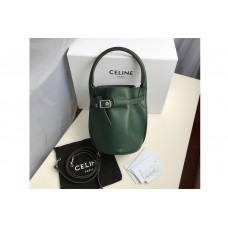 Celine Big Bag Nano Bucket Bag in Green Smooth Calfskin Leather Celine Big Bag Nano Bucket Bag in Green Smooth Calfskin Leather