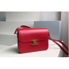 Celine large triomphe bag in Red shiny calfskin Celine large triomphe bag in Red shiny calfskin
