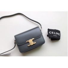 Celine Teen triomphe bag in Blue shiny calfskin Celine Teen triomphe bag in Blue shiny calfskin