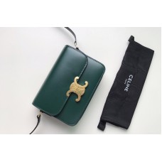 Celine Teen triomphe bag in Green shiny calfskin Celine Teen triomphe bag in Green shiny calfskin