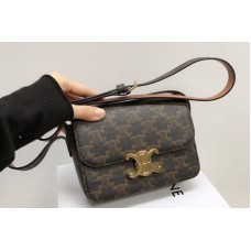 Celine Teen Triomphe Bag in Triomphe Canvas and calfskin Celine Teen Triomphe Bag in Triomphe Canvas and calfskin