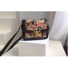 Celine TEEN TRIOMPHE BAG IN FLORAL JACQUARD AND CALFSKIN Celine TEEN TRIOMPHE BAG IN FLORAL JACQUARD AND CALFSKIN