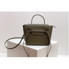 Celine Nano Belt Bag in Green Grained Calfskin Leather Celine Nano Belt Bag in Green Grained Calfskin Leather