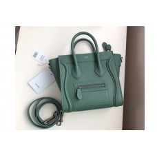 Celine Nano Luggage Bag in Celadon Drummed Calfskin Leather Celine Nano Luggage Bag in Celadon Drummed Calfskin Leather