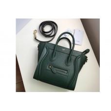 Celine Nano Luggage Bag in Light Green Drummed Calfskin Leather Celine Nano Luggage Bag in Light Green Drummed Calfskin Leather