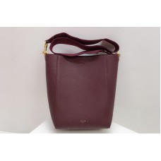 Celine sangle small bucket bag in Bungundy soft grained calfskin Celine sangle small bucket bag in Bungundy soft grained calfskin