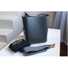 Celine sangle small bucket bag in Blue soft grained calfskin Celine sangle small bucket bag in Blue soft grained calfskin
