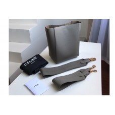 Celine sangle small bucket bag in Gray soft grained calfskin Celine sangle small bucket bag in Gray soft grained calfskin