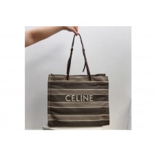 Celine SQUARED CABAS CELINE IN STRIPED JACQUARD AND CALFSKIN Celine SQUARED CABAS CELINE IN STRIPED JACQUARD AND CALFSKIN