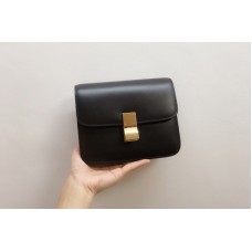 Celine TEEN CLASSIC BAG IN Black BOX CALFSKIN Celine TEEN CLASSIC BAG IN Black BOX CALFSKIN