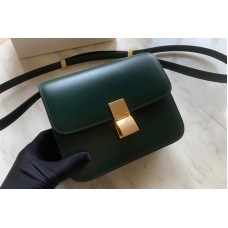 Celine Teen Classic Bag in Green box calfskin Leather Celine Teen Classic Bag in Green box calfskin Leather