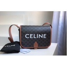 Celine messenger folco bag in triomphe canvas with Tan CALFSKIN Celine messenger folco bag in triomphe canvas with Tan CALFSKIN