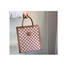Celine small cabas vertical Bag in textile with triomphe embroidery Pink Celine small cabas vertical Bag in textile with triomphe embroidery Pink