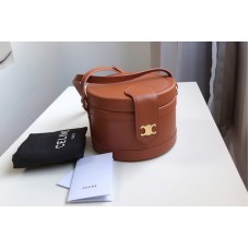 Celine medium tambour bag in Tan smooth calfskin