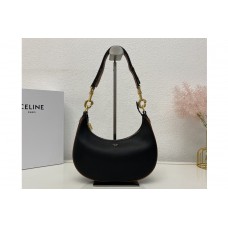 Celine MEDIUM STRAP AVA BAG IN BLACK / TAN SMOOTH CALFSKIN
