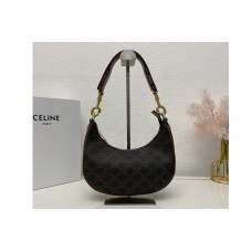Celine AVA BAG IN TRIOMPHE CANVAS AND CALFSKIN Brown Celine AVA BAG IN TRIOMPHE CANVAS AND CALFSKIN Brown