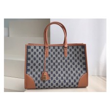 Celine HORIZONTAL CABAS bag IN NAVY BLUE TEXTILE WITH TRIOMPHE EMBROIDERY Celine HORIZONTAL CABAS bag IN NAVY BLUE TEXTILE WITH TRIOMPHE EMBROIDERY