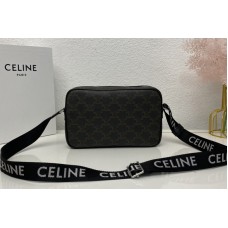 Celine MEDIUM MESSENGER BAG IN Black TRIOMPHE CANVAS Celine MEDIUM MESSENGER BAG IN Black TRIOMPHE CANVAS