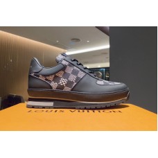 Louis Vuitton 1A5SDA Harlem richelieu sneaker in Calf leather and Damier Graphite canvas