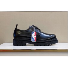 Louis Vuitton 1A8JEF Black Ice derby Shoe in Monogram-glazed calf leather