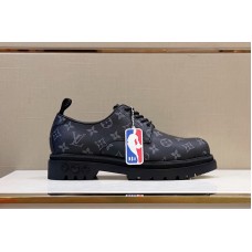 Louis Vuitton 1A8FV3 Black Ice derby Shoe in Monogram Eclipse Canvas