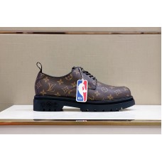 Louis Vuitton 1A8FV3 Black Ice derby Shoe in Monogram canvas