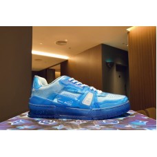 Louis Vuitton 1A8KK5 Trainer sneaker in Blue Mix of materials Louis Vuitton 1A8KK5 Trainer sneaker in Blue Mix of materials