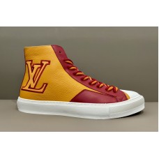 Louis Vuitton 1A8XX5 Tattoo sneaker boot in Orange Grained calf leather Louis Vuitton 1A8XX5 Tattoo sneaker boot in Orange Grained calf leather