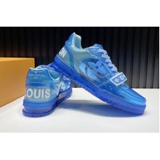 Louis Vuitton 1A98X5 Trainer sneaker in Blue Transparent canvas Louis Vuitton 1A98X5 Trainer sneaker in Blue Transparent canvas