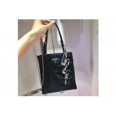 Prada Small handbags Black Nylon with Crystal Prada Small handbags Black Nylon with Crystal