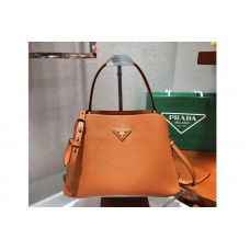 Prada Medium Saffiano Leather Prada Matinee Bag in Orange Saffiano Leather