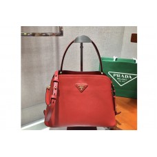 Prada Medium Saffiano Leather Prada Matinee Bag in Red Saffiano Leather