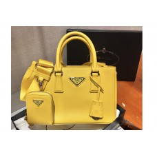 Prada Galleria Small Saffiano Leather Bags in Yellow Saffiano Leather Prada Galleria Small Saffiano Leather Bags in Yellow Saffiano Leather