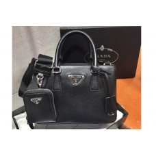 Prada Galleria Small Saffiano Leather Bags in Black Saffiano Leather Prada Galleria Small Saffiano Leather Bags in Black Saffiano Leather