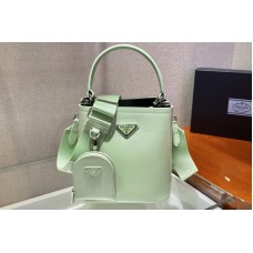 Prada Saffiano Leather Prada Panier Bag in Green Leather Prada Saffiano Leather Prada Panier Bag in Green Leather