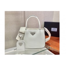 Prada Prada Galleria brushed leather small bag in White Leather Prada Prada Galleria brushed leather small bag in White Leather