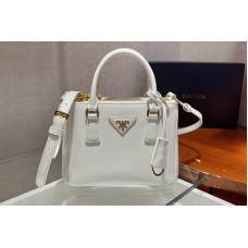 Prada Prada Galleria Saffiano leather micro-bag in White Saffiano leather Prada Prada Galleria Saffiano leather micro-bag in White Saffiano leather