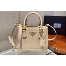 Prada Prada Galleria Saffiano leather micro-bag in Beige Saffiano leather Prada Prada Galleria Saffiano leather micro-bag in Beige Saffiano leather