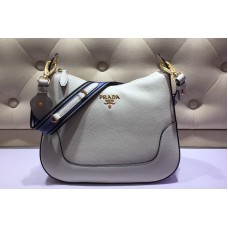 Prada Web Stripe Strap Crossbody Bags White Vitello Leather Prada Web Stripe Strap Crossbody Bags White Vitello Leather