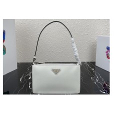 Prada Brushed leather mini-bag in White brushed leather Prada Brushed leather mini-bag in White brushed leather