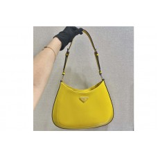 Prada Prada Cleo brushed leather shoulder bag in Yellow brushed leather Prada Prada Cleo brushed leather shoulder bag in Yellow brushed leather