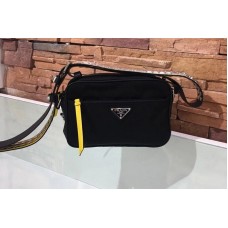 Prada Black Nylon shoulder bag Nylon and calf leather Prada Black Nylon shoulder bag Nylon and calf leather