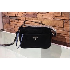Prada Black Nylon shoulder bag Nylon and calf leather Prada Black Nylon shoulder bag Nylon and calf leather
