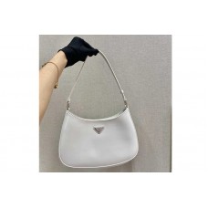Prada Prada Cleo brushed leather shoulder bag in White brushed leather Prada Prada Cleo brushed leather shoulder bag in White brushed leather